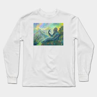 Surrealism-Sasquach and Squirrel Long Sleeve T-Shirt